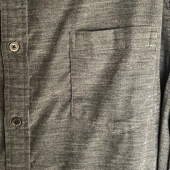 Rowm Charcoal Gray Fine Wale Corduroy Button Down Shirt Mens Size XXL - Picture 5 of 9